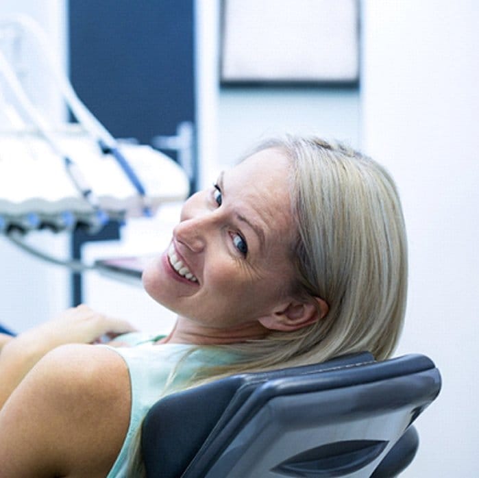 woman in dental chair