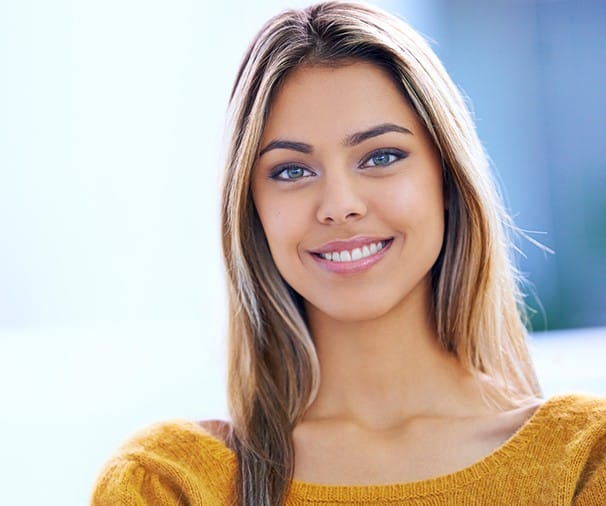 Woman with bright white smile