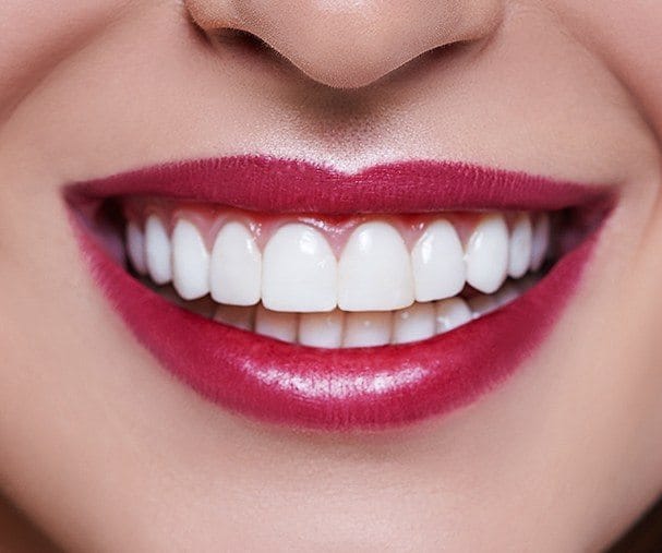 Closeup of healthy teeth and gums