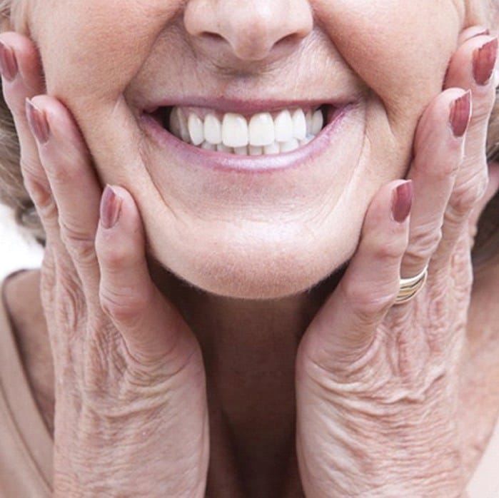 older woman smiling 