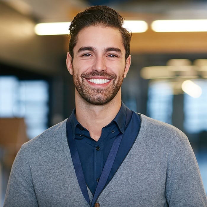 Young man with healthy smile