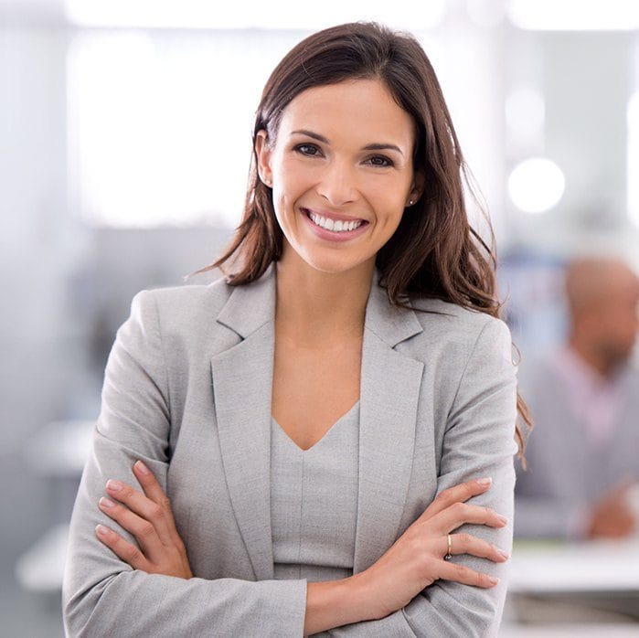 Woman with bright smile