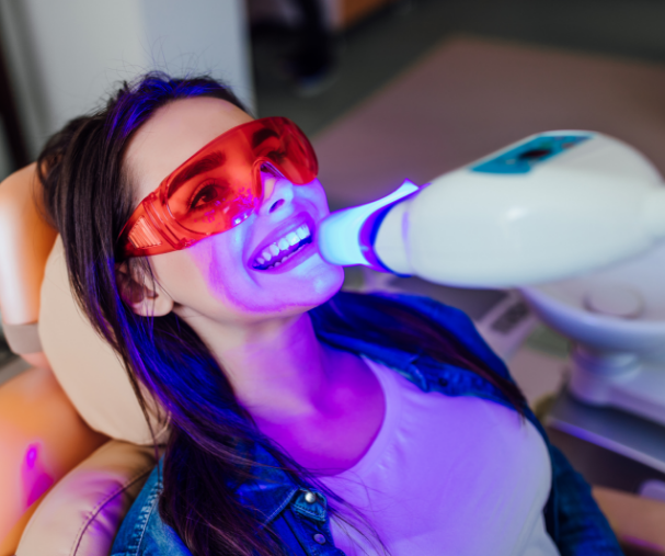 Smiling child in dental chair